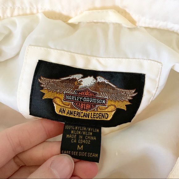 Harley Davidson | White Logo Cropped Racing Jacket - Picture 6 of 8